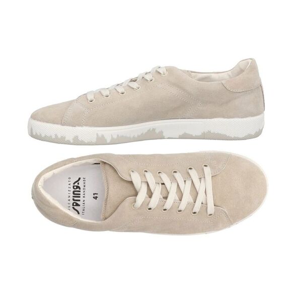 Springa Mens Suede Low-tops Sneakers US 8 | EU 41 Sand - Italian Handmade
